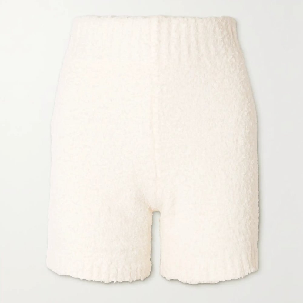 Skims Boucle Shorts, White, SM, New with Tags